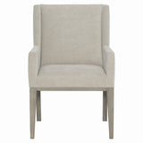 Linea Upholstered Arm Chair in Cerused Greige Finish