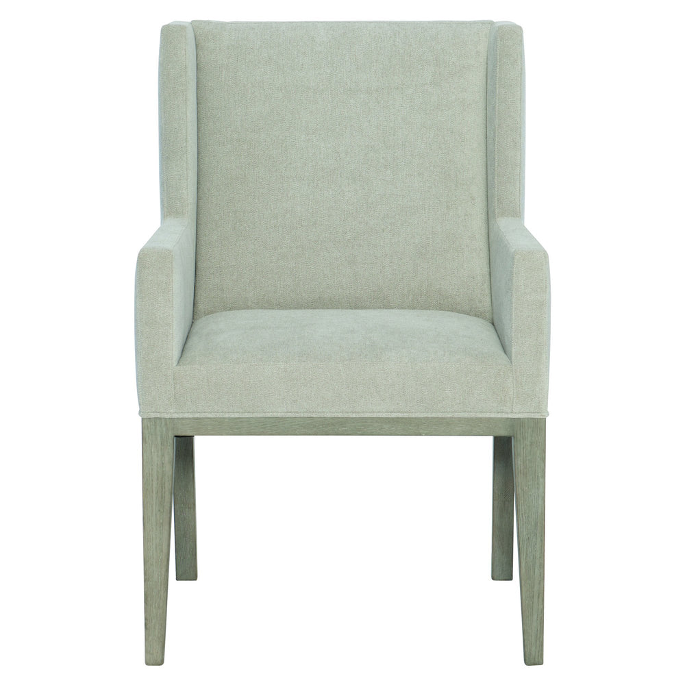 Bernhardt Bernhardt Linea Arm Chair In Cerused Greige — Solid Ash Frame, Neutral Gray Upholstery, Rustic Modern Elegance 384548G