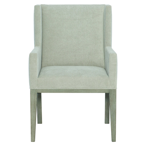 Bernhardt Bernhardt Linea Arm Chair In Cerused Greige — Solid Ash Frame, Neutral Gray Upholstery, Rustic Modern Elegance 384548G