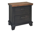 Steve Silver Rustic Bear Creek Brown Nightstand with 2 Deep Drawers - Farmhouse Bedroom Furniture - 17 x 28 x 28.5