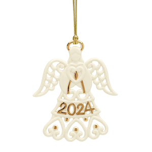 Lenox 2024 A Year To Remember Angel Ornament Ivory, NO COLOR PORCELAIN 895755