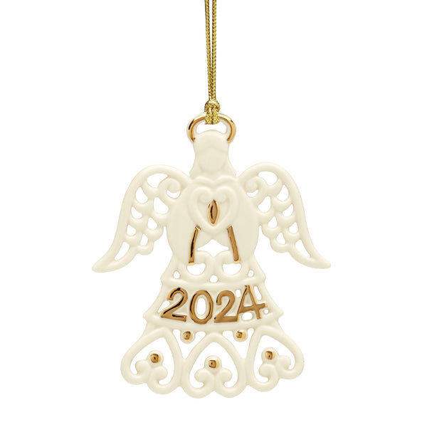 Lenox 2024 A Year To Remember Angel Ornament Ivory, NO COLOR PORCELAIN 895755