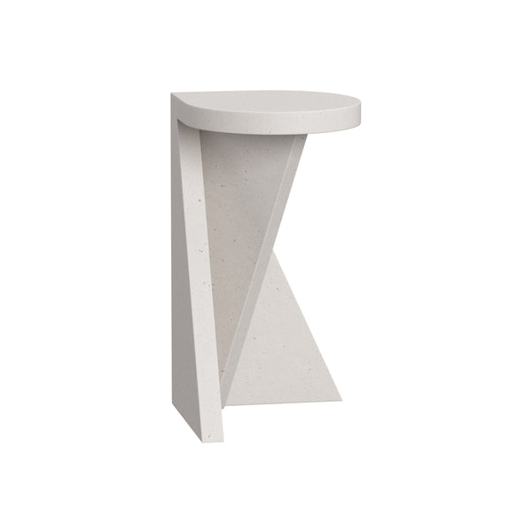 Bernhardt Bernhardt Stratum Accent Table With Fossil Faux Stone Teardrop Top & Sculptural Intersecting Triangle Base 325123