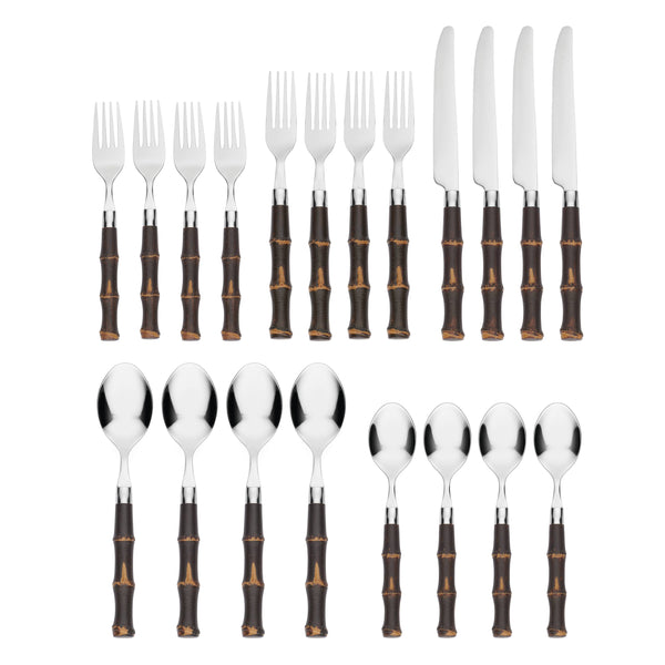 Lenox Cambridge Bamboo Dark 20-Piece Flatware Set NO COLOR METAL 166620DS