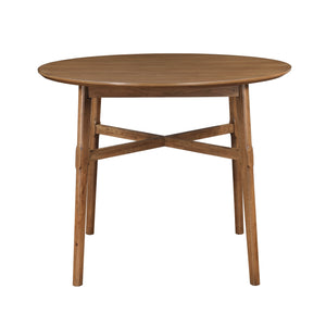 English Elm Steve Silver - Oslo Round Counter Table in Dark Brown Wood with Hairpin Legs, Knife Edge Top, Seats Four Comfortably B081P157023