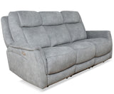 Parker House Linus - Hudson Grey Power Reclining Sofa And Two Recliners Grey 100% Polyester (S) Mlin-311phz-hgy