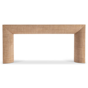 Bernhardt Bernhardt Brasea Hand Woven Raffia Console Table for Entryway or Living Room 394912