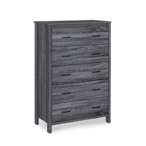 English Elm Christopher Knight Home® - Toolless 5-Drawer Chest with Faux Wood Finish, Moisture-Resistant MDF, Sleek Bar Handles, Compact Storage DARK GREY 72039.00SONGRY