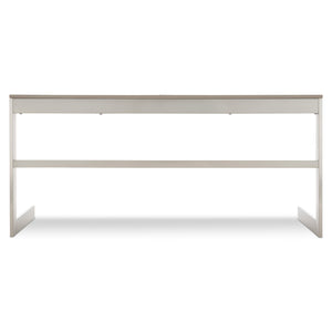 Bernhardt Bernhardt Axiom Desk With Integrated Power, Usb Ports, Cable Management & Brushed Silver Base For Executive Style D13514