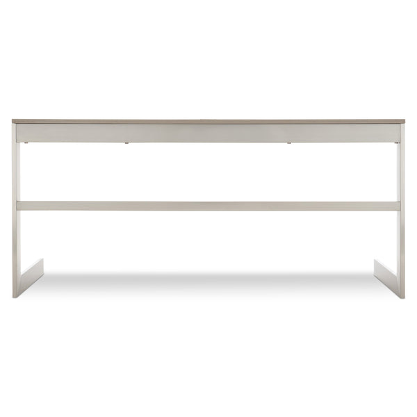 Bernhardt Bernhardt Axiom Desk With Integrated Power, Usb Ports, Cable Management & Brushed Silver Base For Executive Style D13514