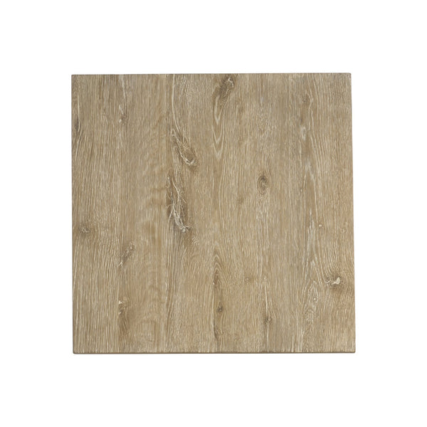 Bernhardt Bernhardt Wire-Brushed Oak Tribeca Side Table With Sculptural Steel Legs, Textured Barlow Finish, Adjustable Glides — Casual-Transitional Accent Piece 333121