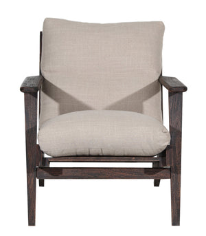 Porter Designs Porter Myrtle Solid Wood Accent Chair - Elegant Cream Linen, Plush Comfort & Stylish Design Cream Wood 01-108-06-5285