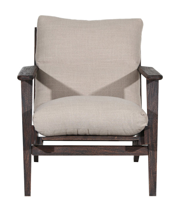 Porter Designs Porter Myrtle Solid Wood Accent Chair - Elegant Cream Linen, Plush Comfort & Stylish Design Cream Wood 01-108-06-5285