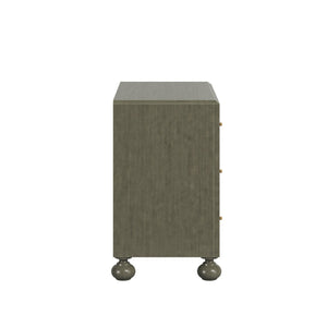 A.R.T. Furniture Harbor Accent Chest in Weathered Sage Green - Rustic Charm with Scalloped Trim & Three Drawers 338397-2718