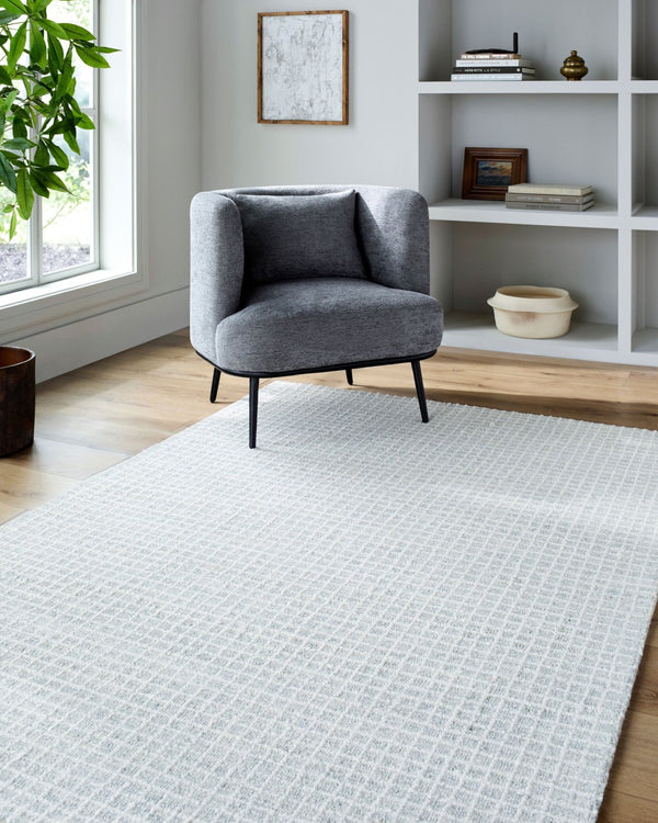 Livabliss Andreas Hand Tufted Wool Area Rug Low Pile Artisan Craft for Living or Dining Rooms Light Blue, Pal 3' x 10' VVAN2301-310
