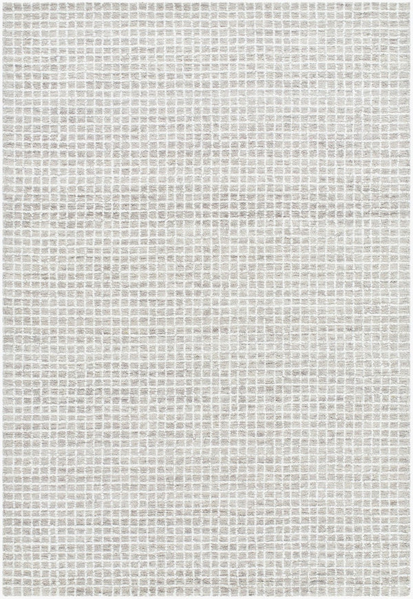 Livabliss Andreas Hand Tufted Wool Area Rug Low Pile Artisan Weave for Living and Dining Rooms Ivory, Dove Gra 6' x 9' VVAN2302-69