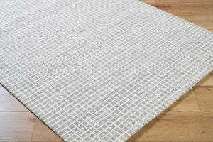 Livabliss Andreas Hand Tufted Wool Area Rug Low Pile Artisan Weave for Living and Dining Rooms Ivory, Dove Gra 6' x 9' VVAN2302-69