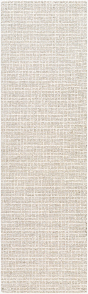 Livabliss Andreas Hand Tufted Wool Area Rug Low Pile Artisan Crafted for Living and Dining Rooms Ivory, Pearl 3' x 10' VVAN2303-310