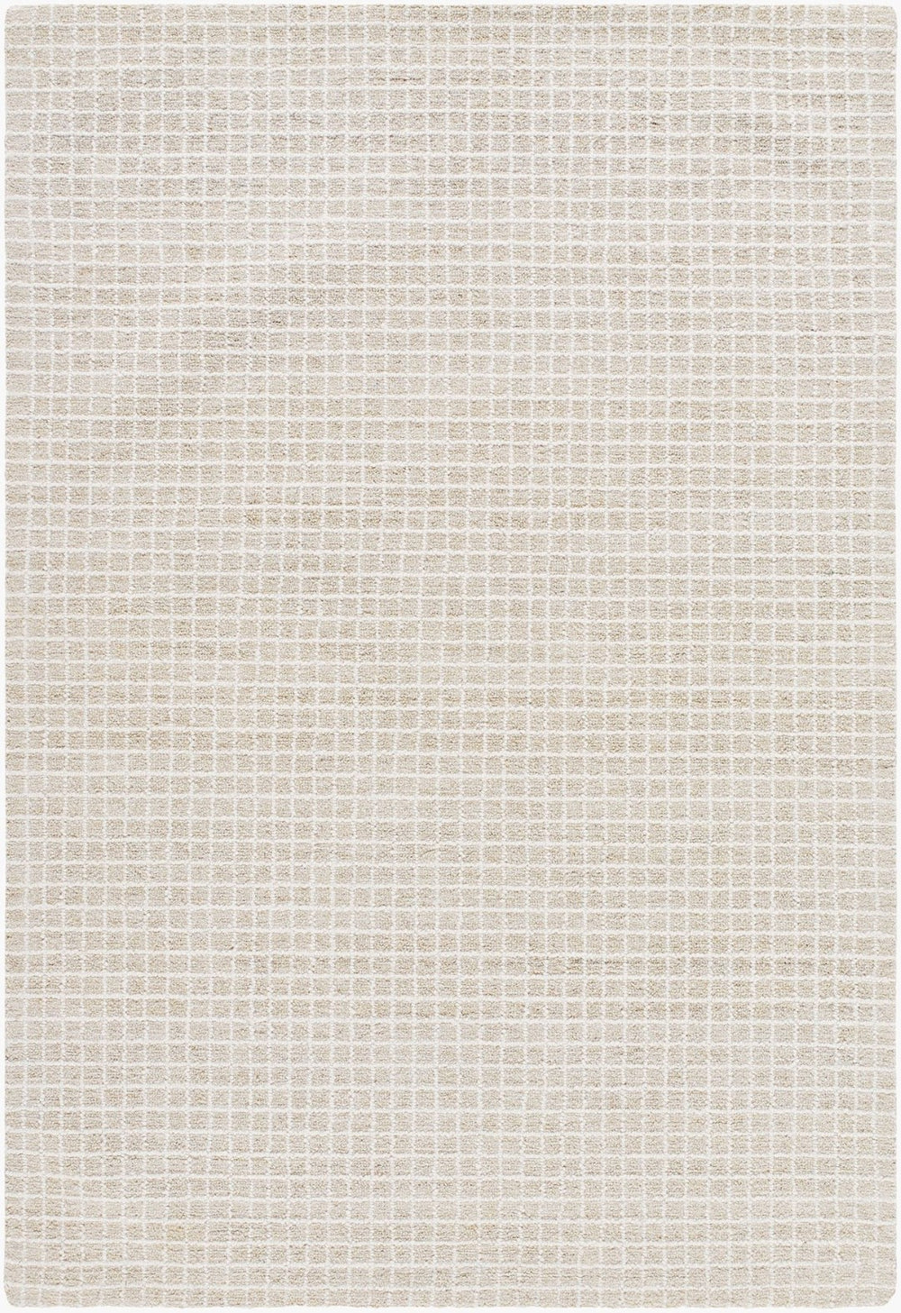 Livabliss Andreas Hand Tufted Wool Area Rug Low Pile Artisan Crafted for Living and Dining Rooms Ivory, Pearl 4' x 6' VVAN2303-46