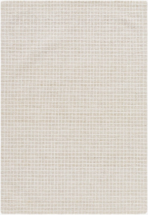 Livabliss Andreas Hand Tufted Wool Area Rug Low Pile Artisan Crafted for Living and Dining Rooms Ivory, Pearl 4' x 6' VVAN2303-46