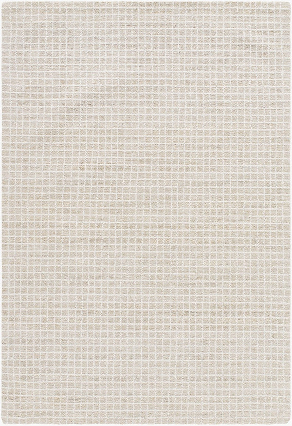 Livabliss Andreas Hand Tufted Wool Area Rug Low Pile Artisan Crafted for Living and Dining Rooms Ivory, Pearl 4' x 6' VVAN2303-46