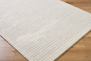 Livabliss Andreas Hand Tufted Wool Area Rug Low Pile Artisan Crafted for Living and Dining Rooms Ivory, Pearl 2' x 3' VVAN2303-23