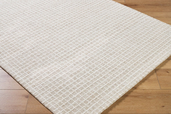 Livabliss Andreas Hand Tufted Wool Area Rug Low Pile Artisan Crafted for Living and Dining Rooms Ivory, Pearl 2' x 3' VVAN2303-23