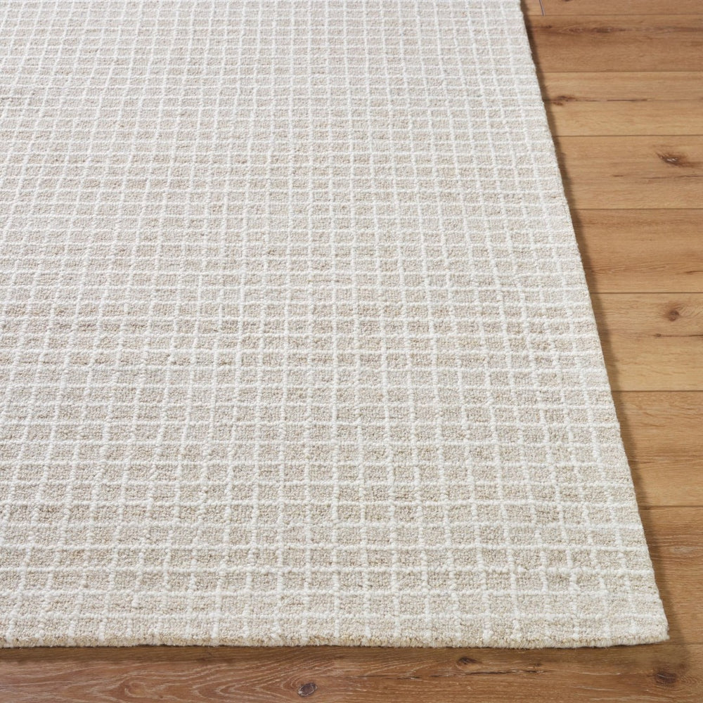 Livabliss Andreas Hand Tufted Wool Area Rug Low Pile Artisan Crafted for Living and Dining Rooms Ivory, Pearl 4' x 6' VVAN2303-46