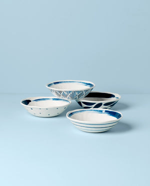 Lenox Blue Bay Melamine Assorted All-Purpose Bowls, Set of 4 Multi, WHITE MELAMINE 895236