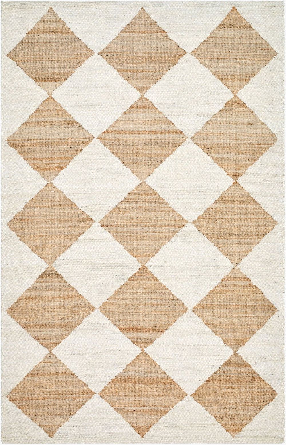 Livabliss Antho Handwoven Jute Flatweave Rug with Diamond Pattern for Entryways and Bohemian Spaces Ivory, Sandston 2' x 3' VVAT2301-23