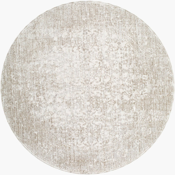 Livabliss Beth Filigree Vintage Area Rug Machine Woven Polyester for Living or Dining Rooms Cream, Light Sa 5'3" x 5'3" VVBE2300-53RD