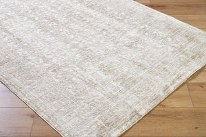 Livabliss Beth Filigree Vintage Area Rug Machine Woven Polyester for Living or Dining Rooms Cream, Light Sa 2'7" x 10' VVBE2300-2710