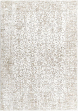 Livabliss Beth Filigree Vintage Area Rug Machine Woven Polyester for Living or Dining Rooms Cream, Light Sa 2'7" x 10' VVBE2300-2710