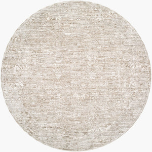 Livabliss Beth Floral Motif Machine Woven Polyester Area Rug for Living and Dining Rooms Cream, Light Sa 7'10" x 7'10" VVBE2301-710RD