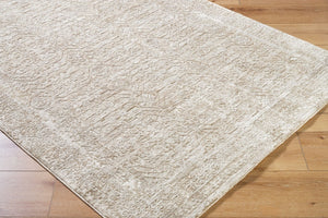 Livabliss Beth Floral Motif Machine Woven Polyester Area Rug for Living and Dining Rooms Cream, Light Sa 2'7" x 7'3" VVBE2301-2773