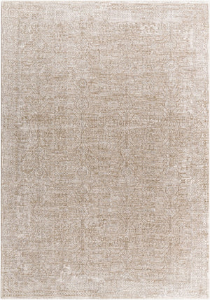 Livabliss Beth Floral Motif Machine Woven Polyester Area Rug for Living and Dining Rooms Cream, Light Sa 6'7" x 9'6" VVBE2301-6796