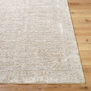 Livabliss Beth Floral Motif Machine Woven Polyester Area Rug for Living and Dining Rooms Cream, Light Sa 2'7" x 7'3" VVBE2301-2773
