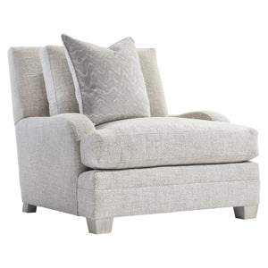 Bernhardt Bernhardt Rollins Fabric Chair In Weathered Bone — Plush Feather-Down Seat, Low Arms, Made-To-Order P7102A