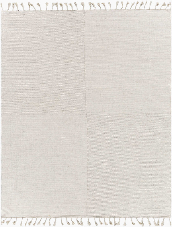 Surya Vivian 2' X 3' Handmade Wool Rug - Bohemian Global Style With Fringe Border For Cozy Living Spaces Cream Wool Vvi2300-810