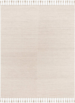 Surya Vivian 2' X 3' Handmade Wool Rug - Bohemian Global Style With Fringe Border For Cozy Living Spaces Cream Wool Vvi2301-810