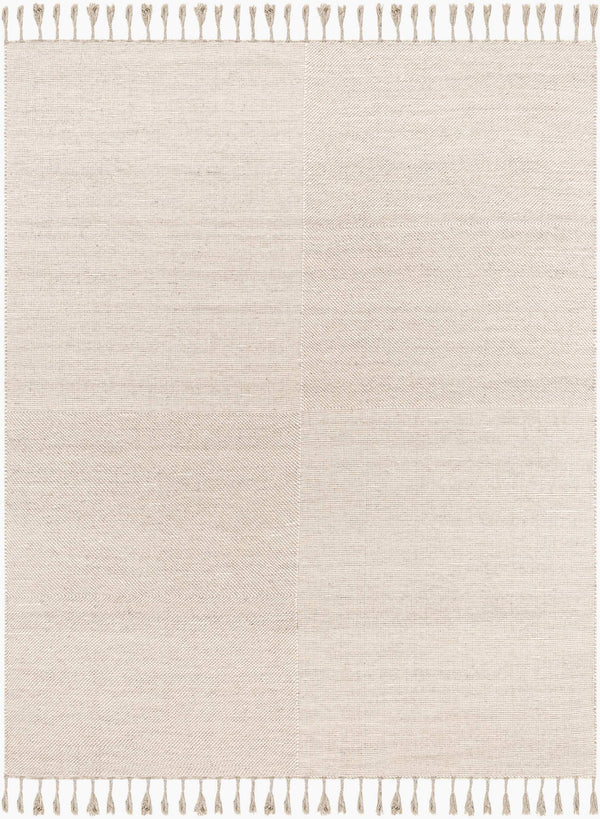 Surya Vivian 2' X 3' Handmade Wool Rug - Bohemian Global Style With Fringe Border For Cozy Living Spaces Cream Wool Vvi2301-810