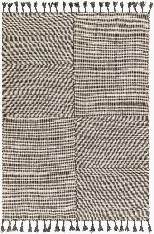 Surya Vivian 2' X 3' Handmade Wool Rug - Bohemian Global Style With Fringe Border For Cozy Living Spaces Off,White Wool Vvi2302-810
