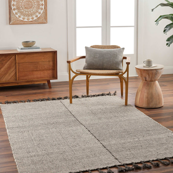 Surya Vivian 2' X 3' Handmade Wool Rug - Bohemian Global Style With Fringe Border For Cozy Living Spaces Off,White Wool Vvi2302-810