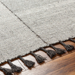 Surya Vivian 2' X 3' Handmade Wool Rug - Bohemian Global Style With Fringe Border For Cozy Living Spaces Off,White Wool Vvi2302-810