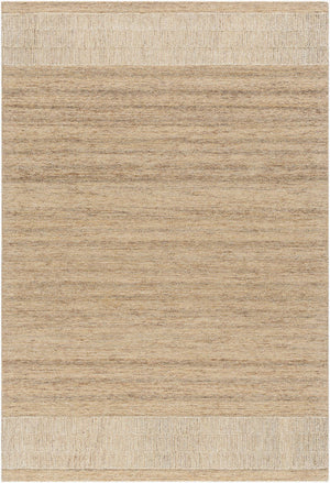 Livabliss Ira Hand Tufted Wool Accent Rug Organic Stone Striations Cream Border Entryway Beige, Sandston 5' x 7'6" VVIR2300-576