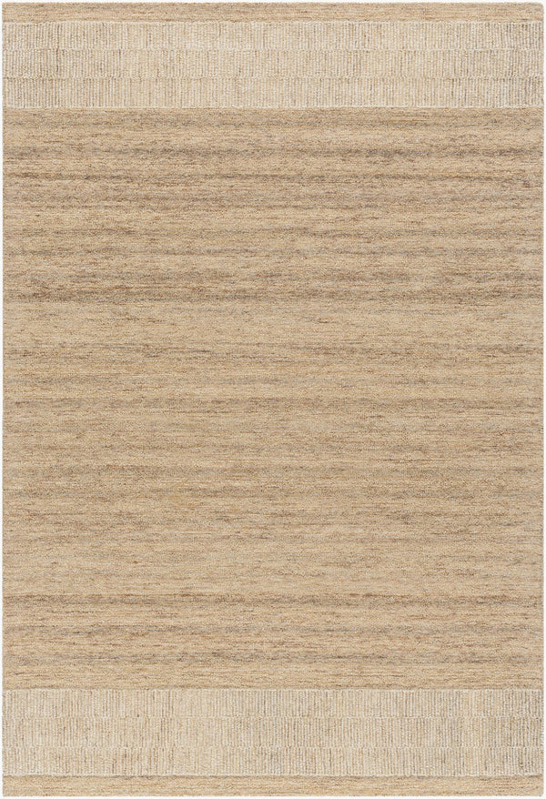 Livabliss Ira Hand Tufted Wool Accent Rug Organic Stone Striations Cream Border Entryway Beige, Sandston 5' x 7'6" VVIR2300-576