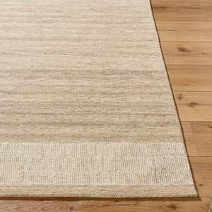 Livabliss Ira Hand Tufted Wool Accent Rug Organic Stone Striations Cream Border Entryway Beige, Sandston 5' x 7'6" VVIR2300-576