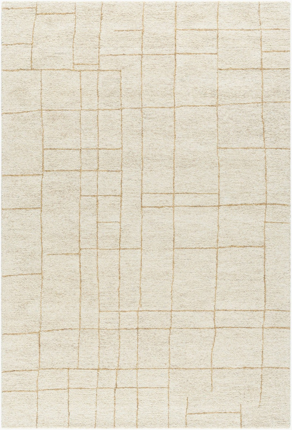 Livabliss Ira Hand Tufted Wool Accent Rug Geometric Golden Wheat Pattern for Entryway or Reading Nook Ivory, Sandston 2' x 3' VVIR2301-23