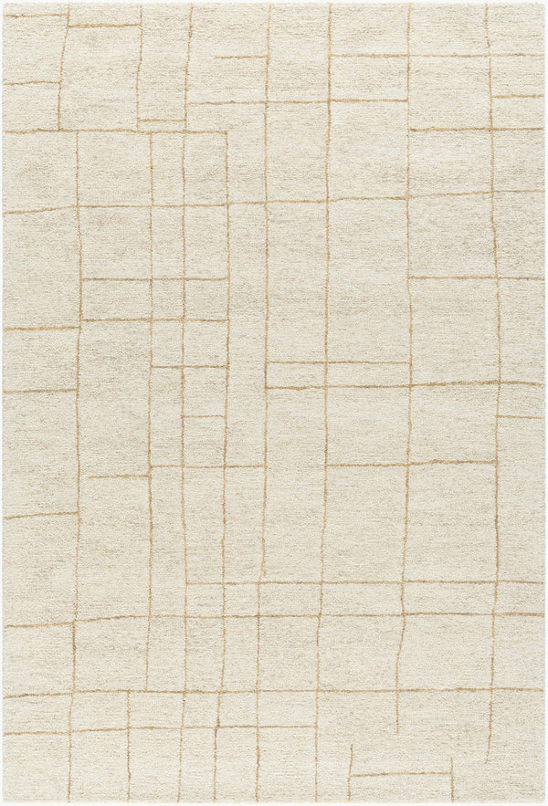Livabliss Ira Hand Tufted Wool Accent Rug Geometric Golden Wheat Pattern for Entryway or Reading Nook Ivory, Sandston 2' x 3' VVIR2301-23