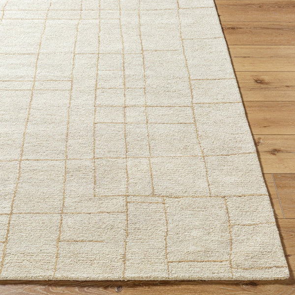 Livabliss Ira Hand Tufted Wool Accent Rug Geometric Golden Wheat Pattern for Entryway or Reading Nook Ivory, Sandston 2' x 3' VVIR2301-23